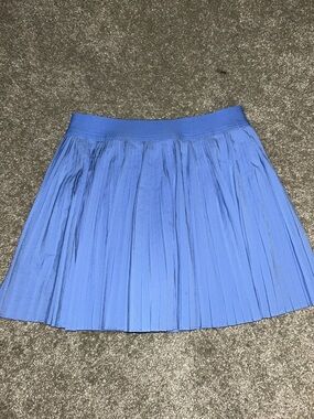Pleated Mini Skirt in Powder Blue